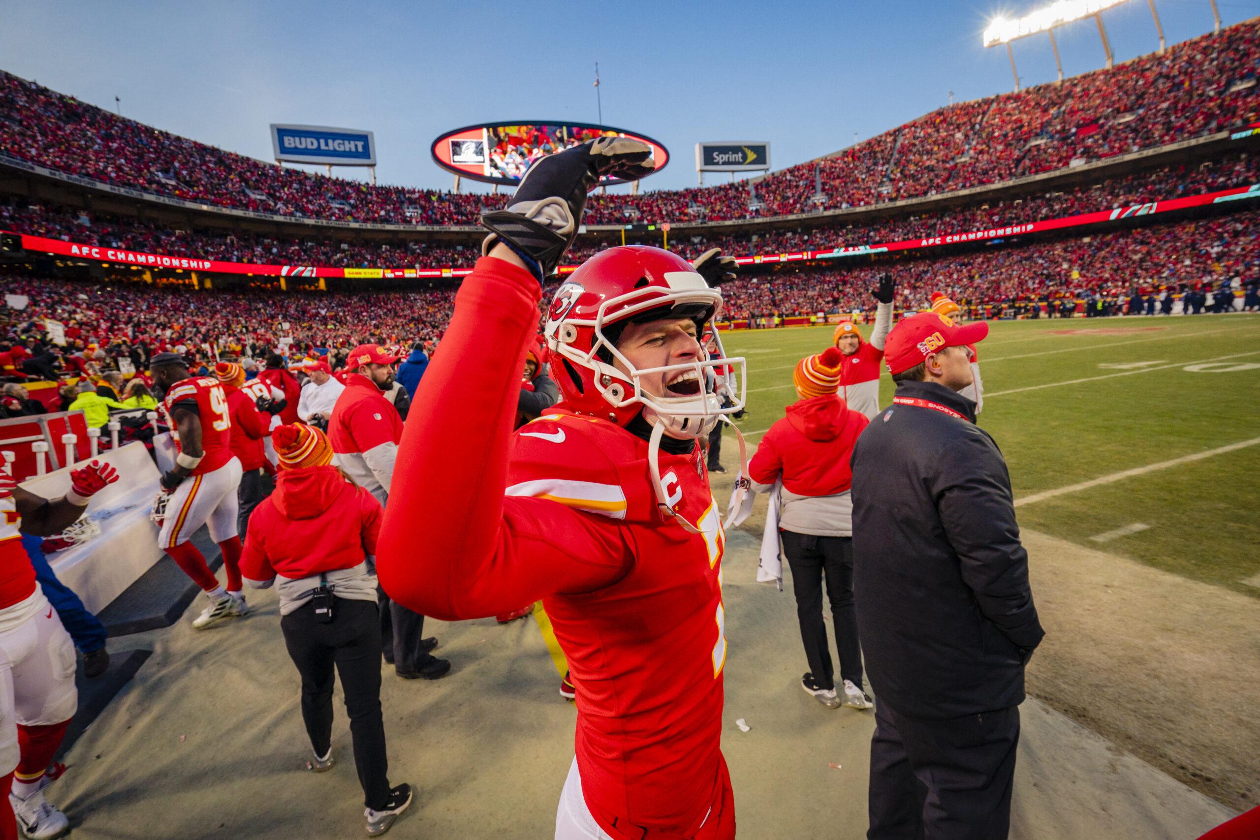 Harrison Butker at the Super Bowl