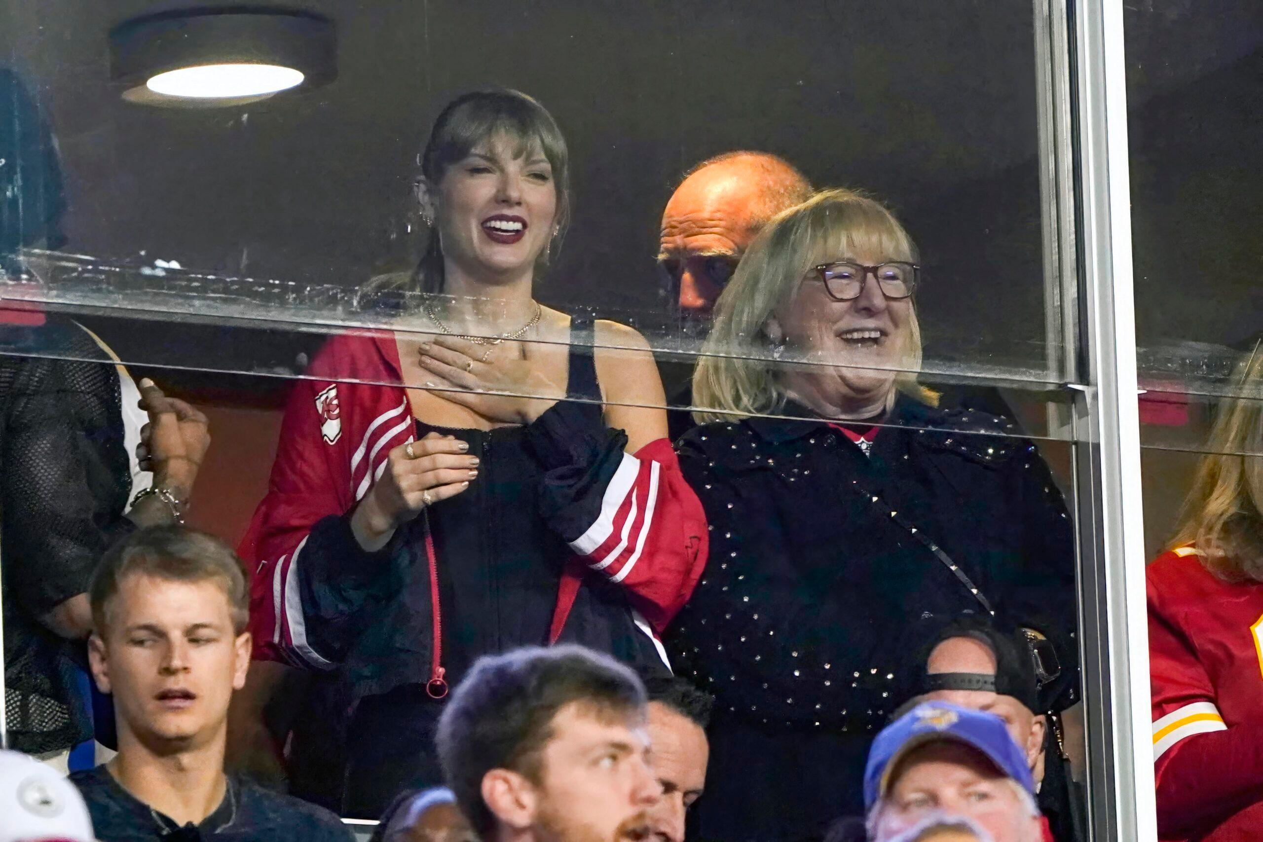 Taylor Swift and Donna Kelce attend Kansas City Chiefs game