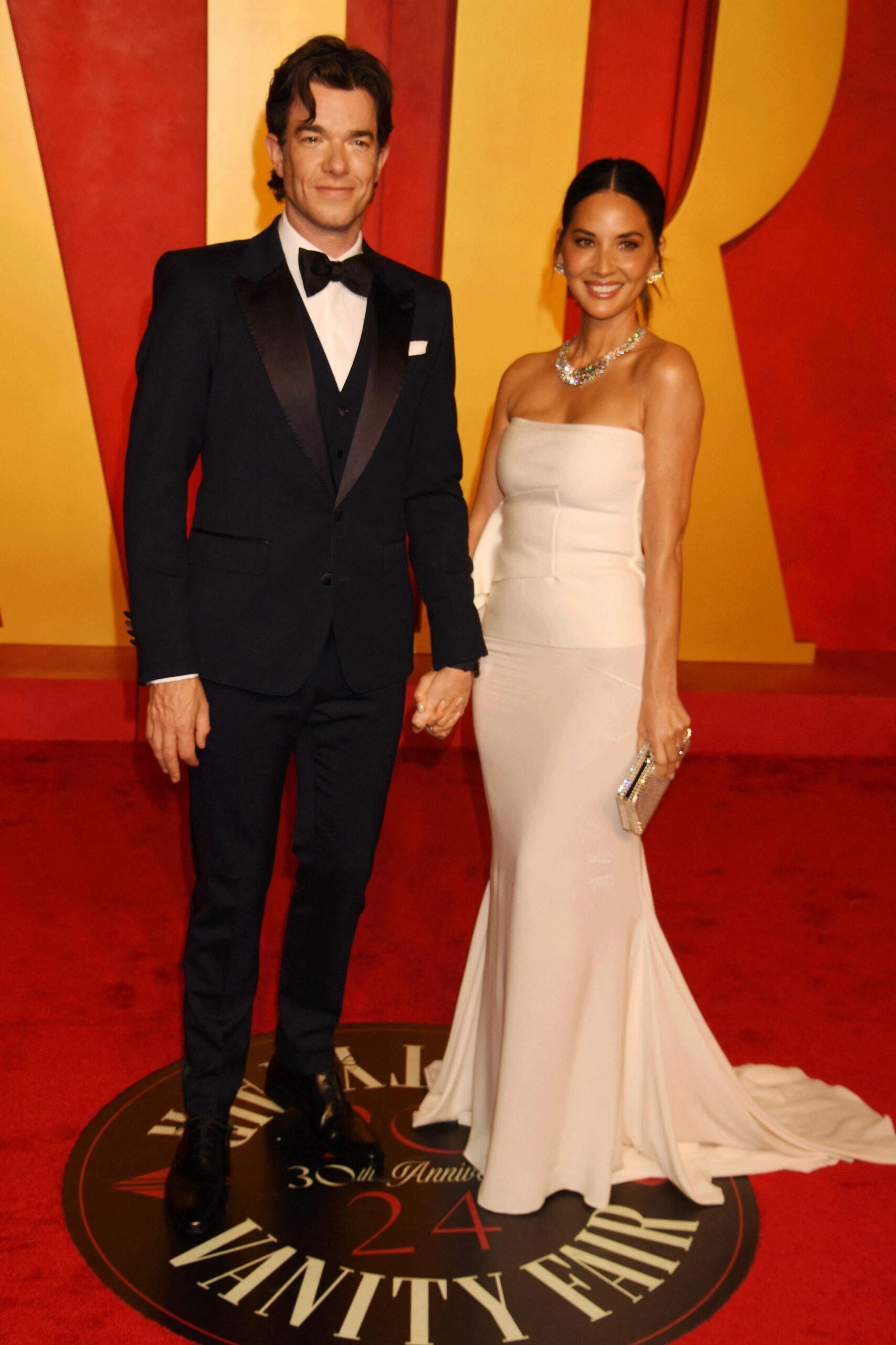 John Mulaney and Olivia Munn at the 2024 Oscar Awards