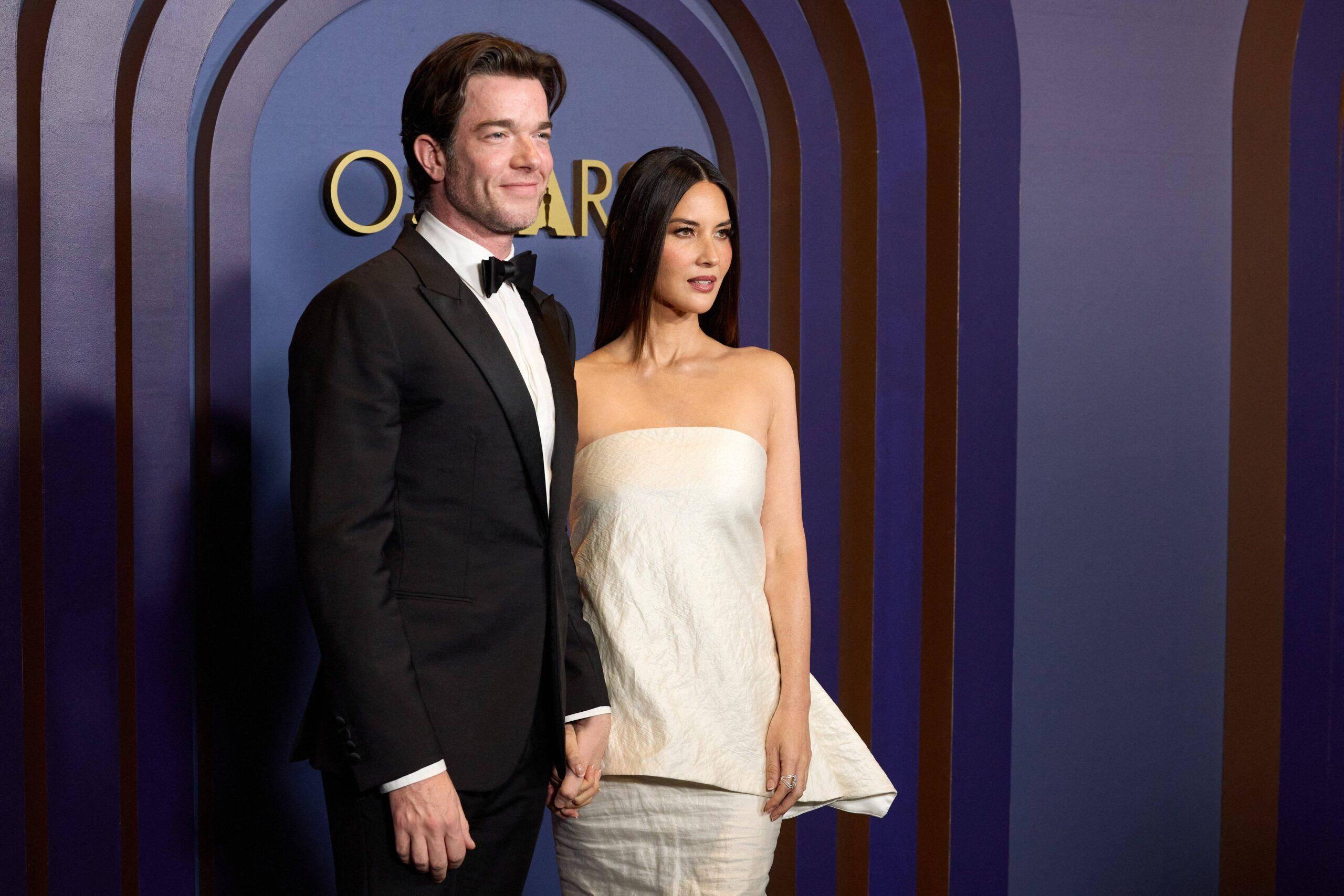 John Mulaney and Olivia Munn at Governors Awards 2024