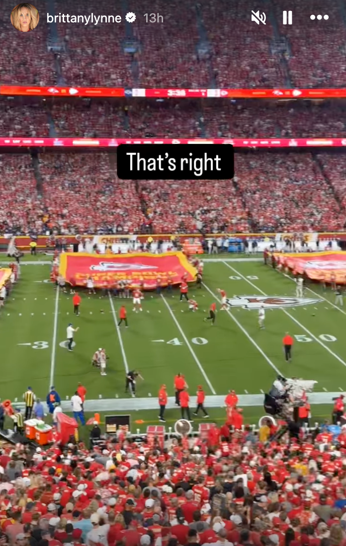 Brittany Mahomes' view from the Chiefs game