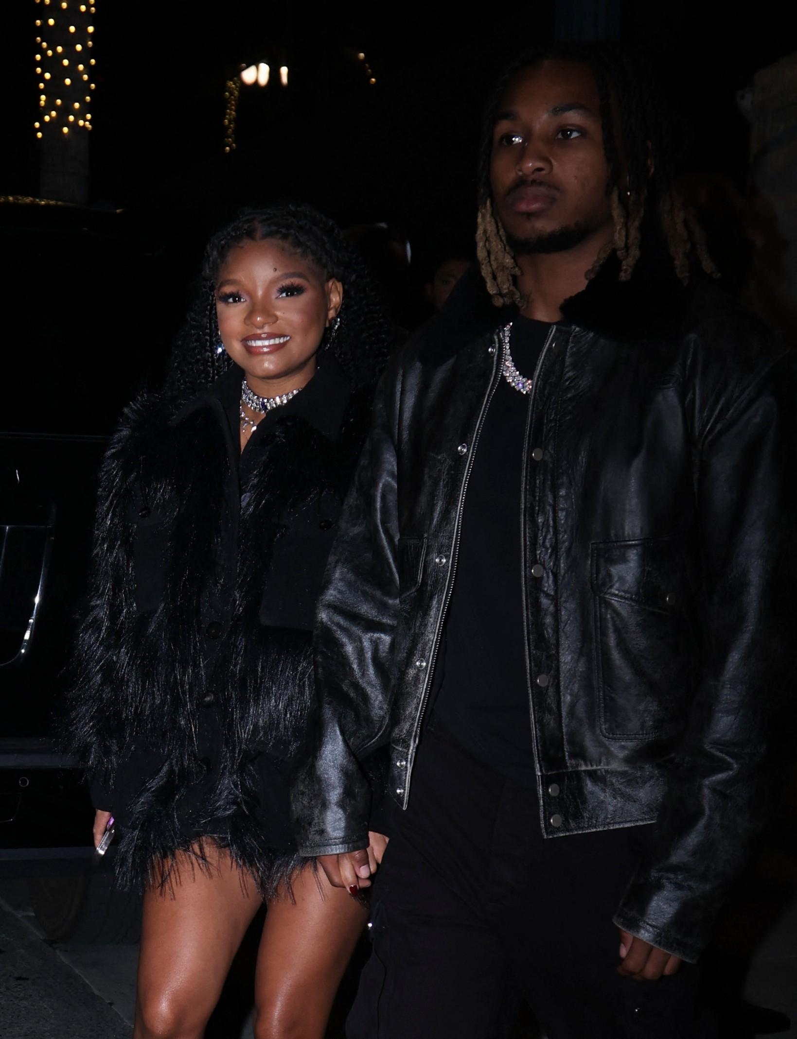 Halle Bailey and boyfriend seen leaving Beyoncé's star studded movie premiere