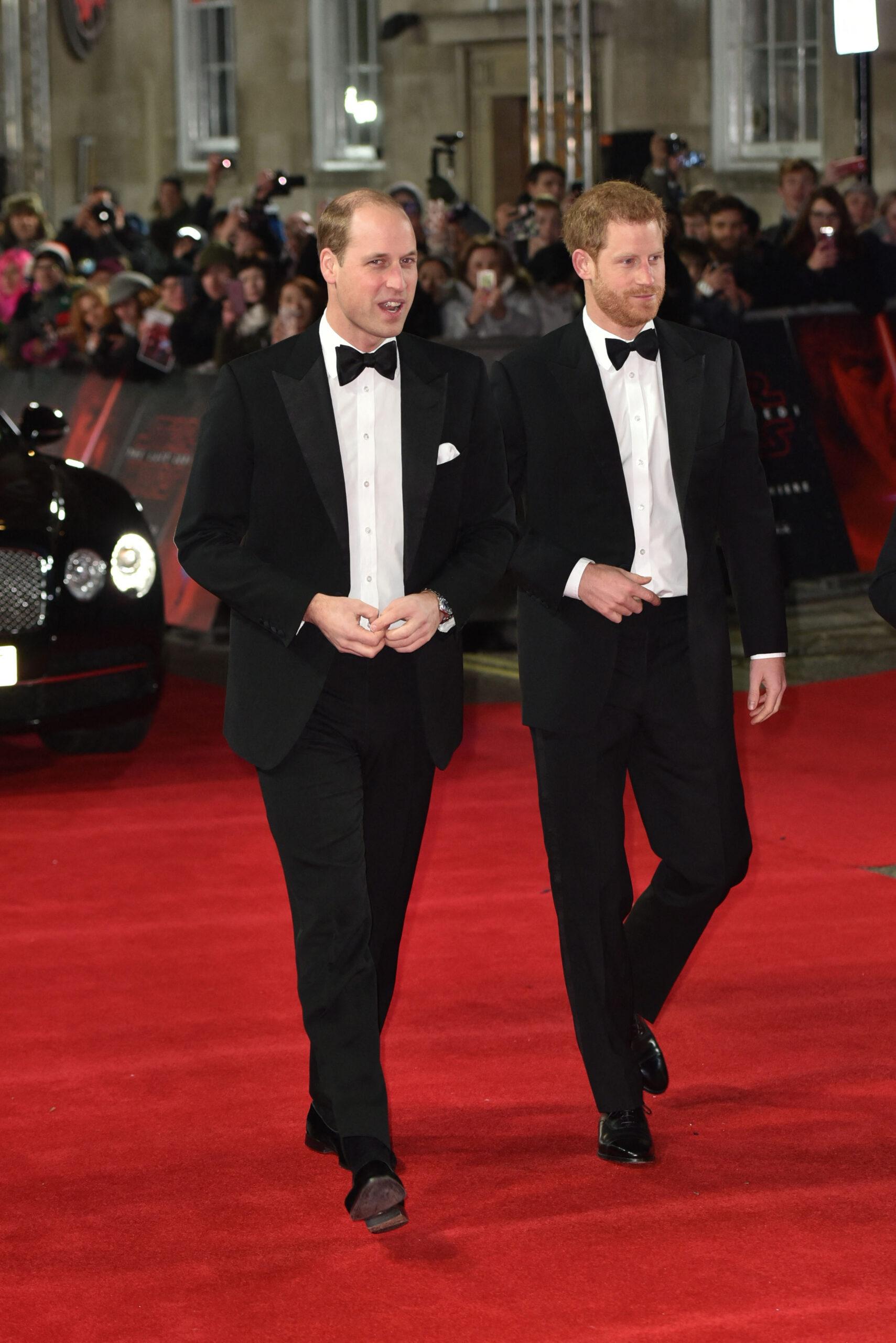 Prince William, Prince Harry at the 'Star Wars: The Last Jedi' European film premiere