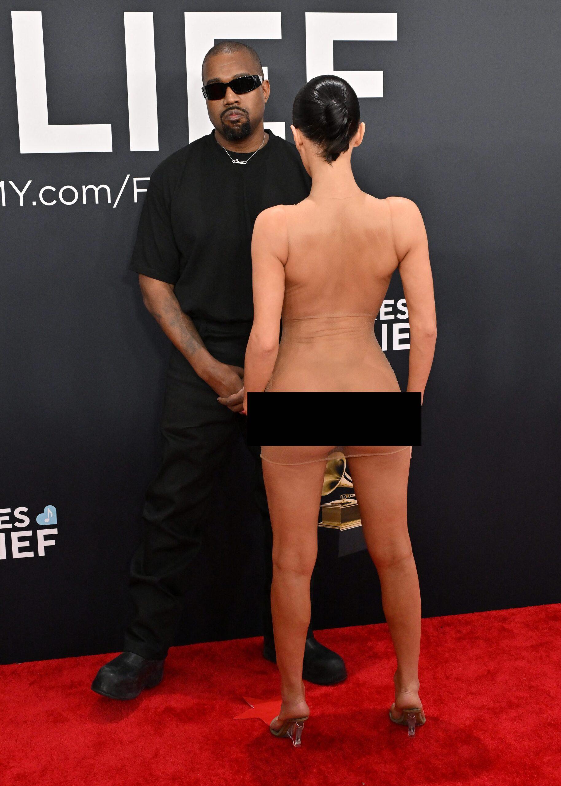 Kanye West and wife Bianca Censori on the 67th Annual Grammy Awards red carpet